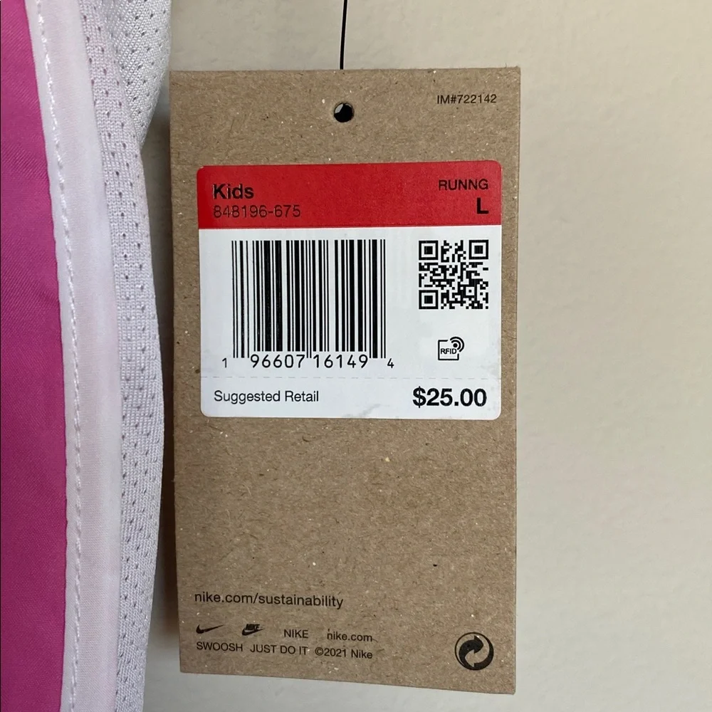 Nike Pink and White Running Shorts